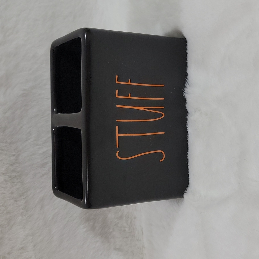 Rae Dunn Stuff Black & Orange Organizer Caddy